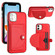 iPhone 11 Shockproof Leather Phone Case with Card Holder - Red