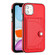 iPhone 11 Shockproof Leather Phone Case with Card Holder - Red