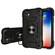 iPhone 11 Shockproof Silicone + PC Protective Case with Dual-Ring Holder - Black