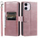 iPhone 11 Simple 6-Card Wallet Leather Phone Case - Rose Gold
