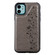 iPhone 11 Six Cats Embossing Pattern Protective Case with Holder & Card Slots & Photo Frame - Grey