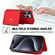 iPhone 11 Splicing Rhombic Texture Card Bag Phone Case with Long Lanyard - Red
