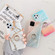 iPhone 11 TPU Smooth Marble with Ring Metal Rhinestone Bracket Mobile Phone Protective Case - Rainbow Q5