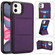 iPhone 11 Tri-fold Holder Leather Phone Case with Card Slot - Dark Purple