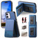 iPhone 11 Twill Fabric Leather Vertical Flip RFID Card Bag Phone Case - Blue