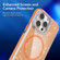 iPhone 11 Two-color Glitter Powder Lens Holder Magsafe Phone Case - White
