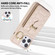 iPhone 11 Vertical Card Bag Ring Holder Phone Case with Dual Lanyard - Beige