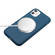 iPhone 11 Wheat MagSafe Magnetic Straw Material + TPU Phone Case with Lanyard - Blue