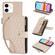 iPhone 11 YM016 Rhombic Zipper Card Wallet Leather Phone Case with Lanyard - Apricot