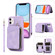 iPhone 11 Zipper Card Bag Back Cover Phone Case - Purple
