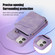 iPhone 11 Zipper Card Bag Back Cover Phone Case - Purple