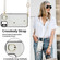 iPhone 11 Zipper Card Bag Phone Case with Dual Lanyard - White