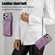 iPhone 11 Zipper RFID Card Slot Phone Case with Short Lanyard - Purple