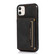 Three-fold Leather Phone Case with Card Slot & Wallet & Holder iPhone 11 - Black