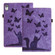 iPad mini 2024 / 2021 Butterfly Cat Embossing Leather Tablet Case - Purple
