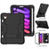 iPad mini 2024 / mini 6 Contrast Color Robot Shockproof Silicone + PC Protective Tablet Case with Holder & Pen Slot - Black