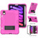 iPad mini 2024 / mini 6 Contrast Color Robot Silicone + PC Tablet Case - Rose Red Black