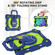 iPad mini 2024 / mini 6 Contrast Color Robot Silicone Hybrid PC Tablet Case - Navy Yellow Green