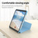 iPad mini 2024 / mini 6 Double-sided Matte Deformation TPU Tablet Leather Case with Holder & Sleep / Wake-up Function - Lavender Grey