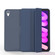 iPad mini 2024 / mini 6 Double-sided Matte TPU Tablet Leather Case with 3-folding Holder & Sleep / Wake-up Function - Dark Blue