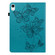 iPad mini 2024 / mini 6 Embossed Butterfly Pattern Horizontal Flip Leather Tablet Case - Blue