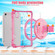 iPad mini 2024 / mini 6 Rotation Grip Holder TPU Hybrid Clear PC Tablet Case - Red Rose