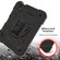 iPad mini 2024 / mini 6 Shockproof PC + Silicone Combination Tablet Case with Holder & Hand Strap & Shoulder Strap - Black