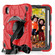iPad mini 6 / mini 2024 Bat Hand Grip Turntable Stand Tablet Case - Red Black