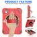 iPad mini 6 / mini 2024 Bat Hand Grip Turntable Stand Tablet Case - Red Black