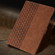 iPad mini 6 / mini 2024 Building Blocks Embossed Leather Smart Tablet Case - Brown