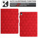 iPad mini 6 / mini 2024 Diamond Texture Embossed Leather Smart Tablet Case - Red