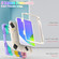 iPad mini 6 / mini 2024 Heavy Duty Silicone Hybrid PC Tablet Case with Holder & Shoulder Strap - Colorful Pink
