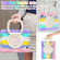 iPad mini 6 / mini 2024 Heavy Duty Silicone Hybrid PC Tablet Case with Holder & Shoulder Strap - Colorful Pink