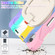 iPad mini 6 / mini 2024 Heavy Duty Silicone Hybrid PC Tablet Case with Holder & Shoulder Strap - Colorful Pink