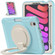iPad mini 6 / mini 2024 Heavy Duty TPU Hybrid PC Tablet Case with 360 Rotation Handle Grip Holder & Pen Slot - Ice Crystal Blue