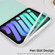 iPad mini 6 / mini 2024 Shell Texture Dual-Fold Smart Leather Tablet Case - Navy Blue