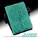 iPad mini 6 / mini 2024 Tree & Deer Pattern Pressed Printing Leather Tablet Case - Green