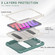 iPad mini 6 / mini 2024 Tri-Layer Protection Screen Frame Heavy Duty PC Hybrid Silicone Case with Holder - Emerald Green