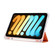 iPad mini 6 / mini 2024 Voltage Skin Texture Transparent TPU Smart Leather Tablet Case with 3-Folding Holder & Pen Slot - Orange