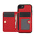 iPhone 7 / 8 / SE 2022 AwQuer Horizontal Flip Card Bag Holder Leather Phone Case - Red