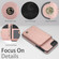 iPhone 7 / 8 / SE 2022 AwQuer Horizontal Flip Card Bag Holder Leather Phone Case - Rose Gold