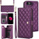 iPhone 7 / 8 / SE 2022 Crossbody Multifunction Rhombic Leather Phone Case - Dark Purple