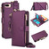 iPhone 7 / 8 / SE 2022 Crossbody Ring Multifunctional Wallet Leather Phone Case - Dark Purple