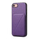 iPhone 7 / 8 / SE 2022 D04 Calf Texture Dual Card Slot Holder Phone Case - Purple
