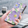 iPhone 7 / 8 / SE 2022 Fresh Painted Leather Phone Case - Oil Painting Purple Flowers