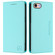 iPhone 7 / 8 / SE 2022 RC01 Dual-Folded Magnetic Suction RFID Leather Phone Case - Mint Green