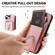 iPhone 7 / 8 / SE 2022 Retro Magsafe Cross Leather Pull-Out Card Bag Back Phone Case - Pink