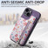 iPhone 7 / 8 / SE 2022 Retro Painted Zipper Wallet Back Phone Case - Purple