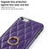 iPhone SE 2020 / SE 2022 / 7 / 8 Rhombic PU Leather Phone Case with Ring Holder - Purple