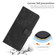 iPhone SE 2022 / 2020 / 8 / 7 / 6 Skin Feel Stripe Pattern Leather Phone Case with Lanyard - Black